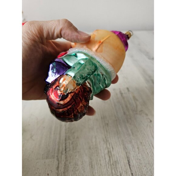 Vintage radko eggbert Humpty Dumpty fairytale ornament glass Xmas log tree - Picture 9 of 9